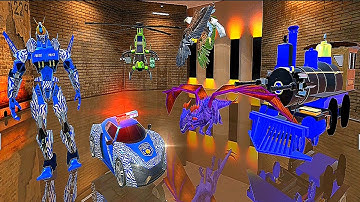 Multiple Robot Transform 2022: Car Robot Train Dragon Plane Game #3 - Android iOS Gameplay
