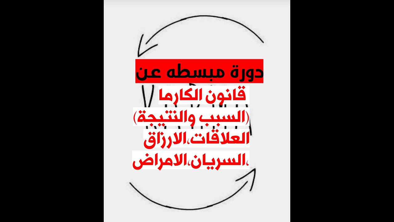 دورة بسيطة عن الكارما والرزق والشفاء والعلاقات والشخصيات المستهدفة بالكارما الاسباب والحل