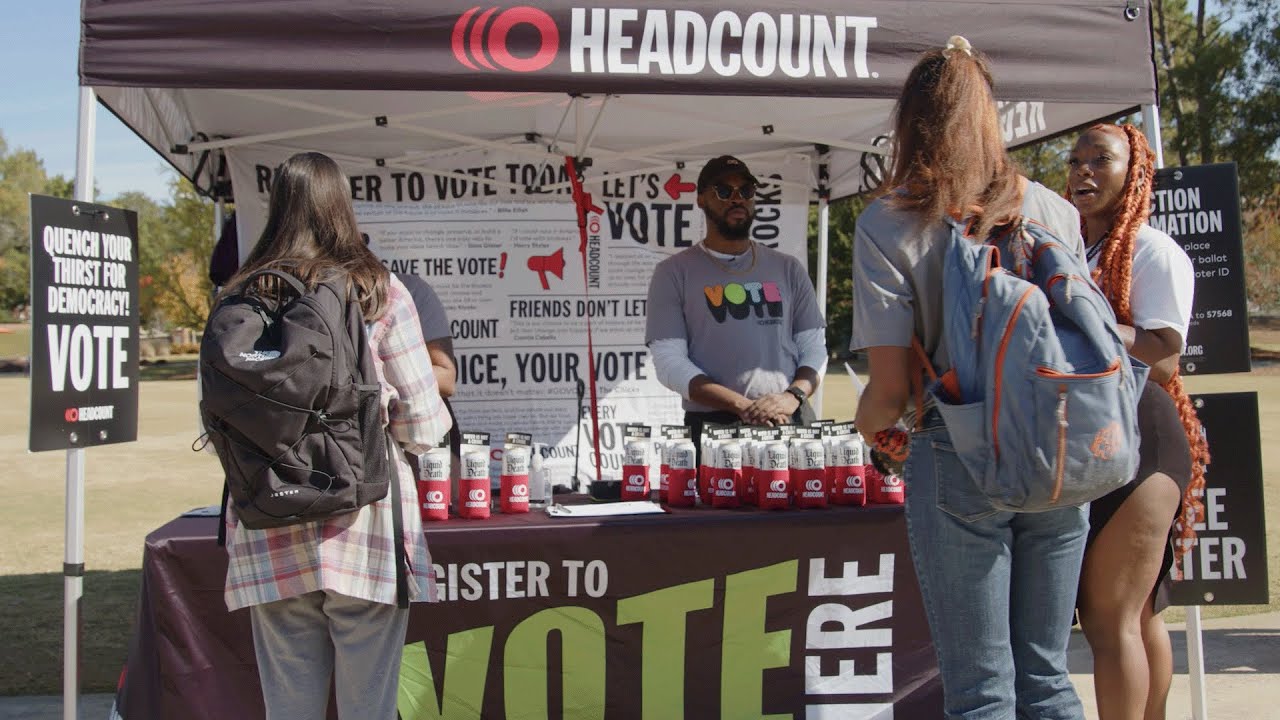 HeadCount x Liquid Death - Thirst Dies; Democracy Lives