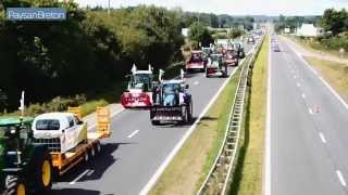 Convoi agricole direction Paris. Manifestation du 3 septembre 2015.