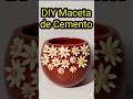 Cemento y Arte: Crea tu propia maceta decorada con flores#shorts