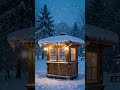 Cozy Winter Night Café Ambience with Relaxing Piano in Snowy Old Town#cozynights