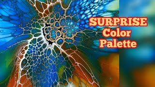 346. Surprise Color Palette, Acrylic Painting for Beginners, Fluid Art Tutorial, Flow Arts, Resined