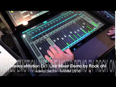 waves eMotion LV1 Live Mixer Demo in NAMM 2016 by Rock oN