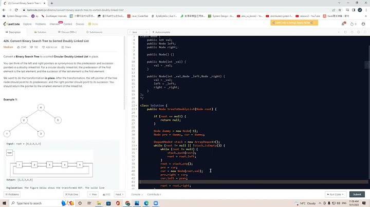 426. Convert Binary Search Tree to Sorted Doubly Linked List