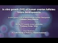 In vitro growth IVG of human ovarian follicles future developments