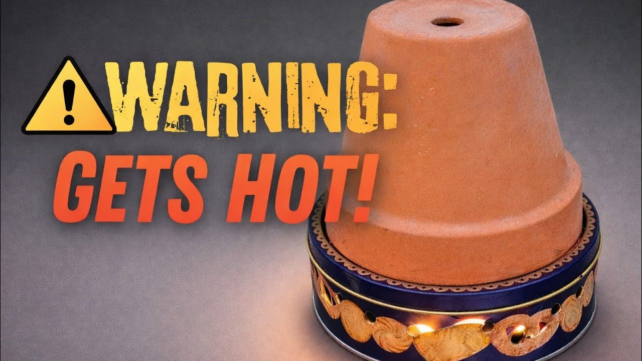 Самодельный обогреватель на свечах... Используйте старые жестяные коробки из-под печенья!