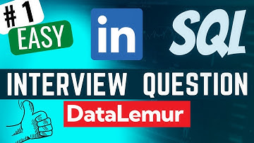 LINKEDIN Interview Question Solved - SQL | "Data Science Skills" | Everyday Data Science
