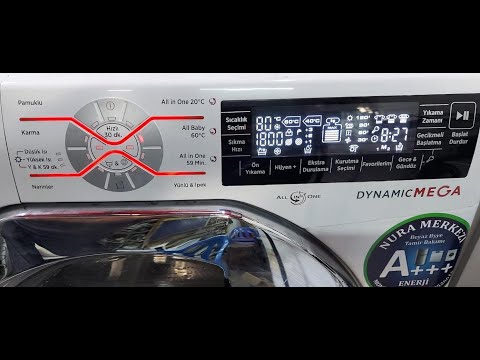 تست مود غسالة هوفر 13kg غسيل 8kg تنشيف بالهواء الساخن