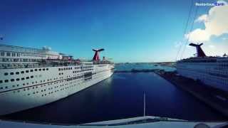 Cruise ship docking in Nassau