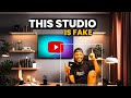 Create a fake youtube studio background for free  youtube studio setup