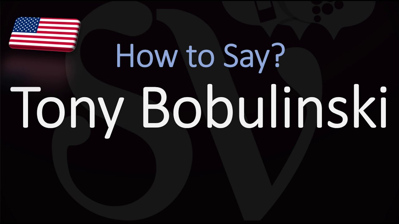 How To Pronounce Tony Bobulinski YouTube