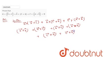 For any three vectors `vec(A), vec(B)` and `vec(C)` prove that  `vec(A) xx (vec(B) +vec(C)