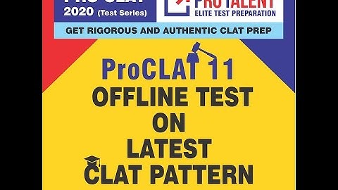 CLAT 2020 Latest Pattern Model Test Paper #CLAT2020 #ProTalentDigital