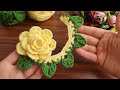 3D Wow Amazing Super Very Easy Crochet Rose Flower Motif Making For Beginners 