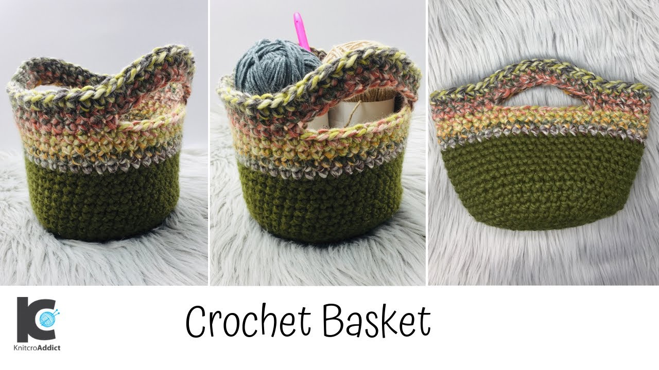 Crochet Basket Bag: Crochet Bag Tutorial - KnitcroAddict