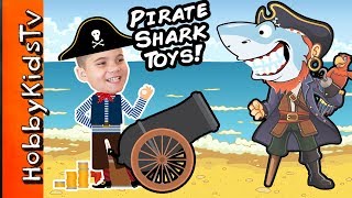 World's Biggest PIRATE SHARK Egg! Surprise Pool Family Fun Imaginext Fisher Price Toys HobbyKidsTV