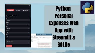 Python Personal Expenses Web App with Streamlit & SQLite