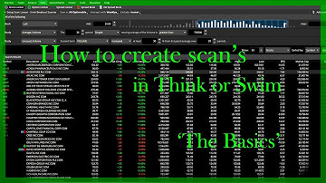 Creating Scans in ToS