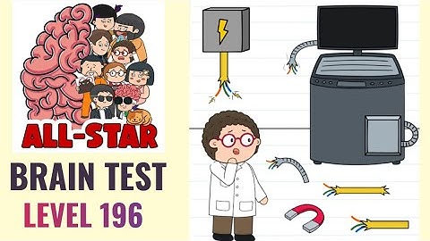 Brain Test All Star Level 196 | Find a way to power up the machine | Walkthrough