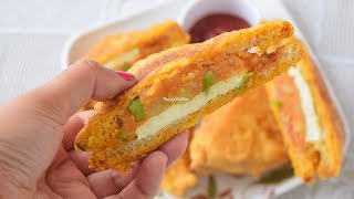 Bread Paneer Pakora - Street Food Snack Recipe - Priya R - Magic of Indian Rasoi