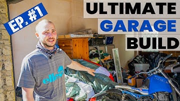 ULTIMATE MOTORBIKE GARAGE / MAN CAVE BUILD!! (PART 1)