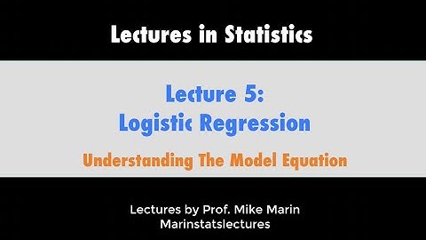 5.5 Logistic Regression: The Model Equation