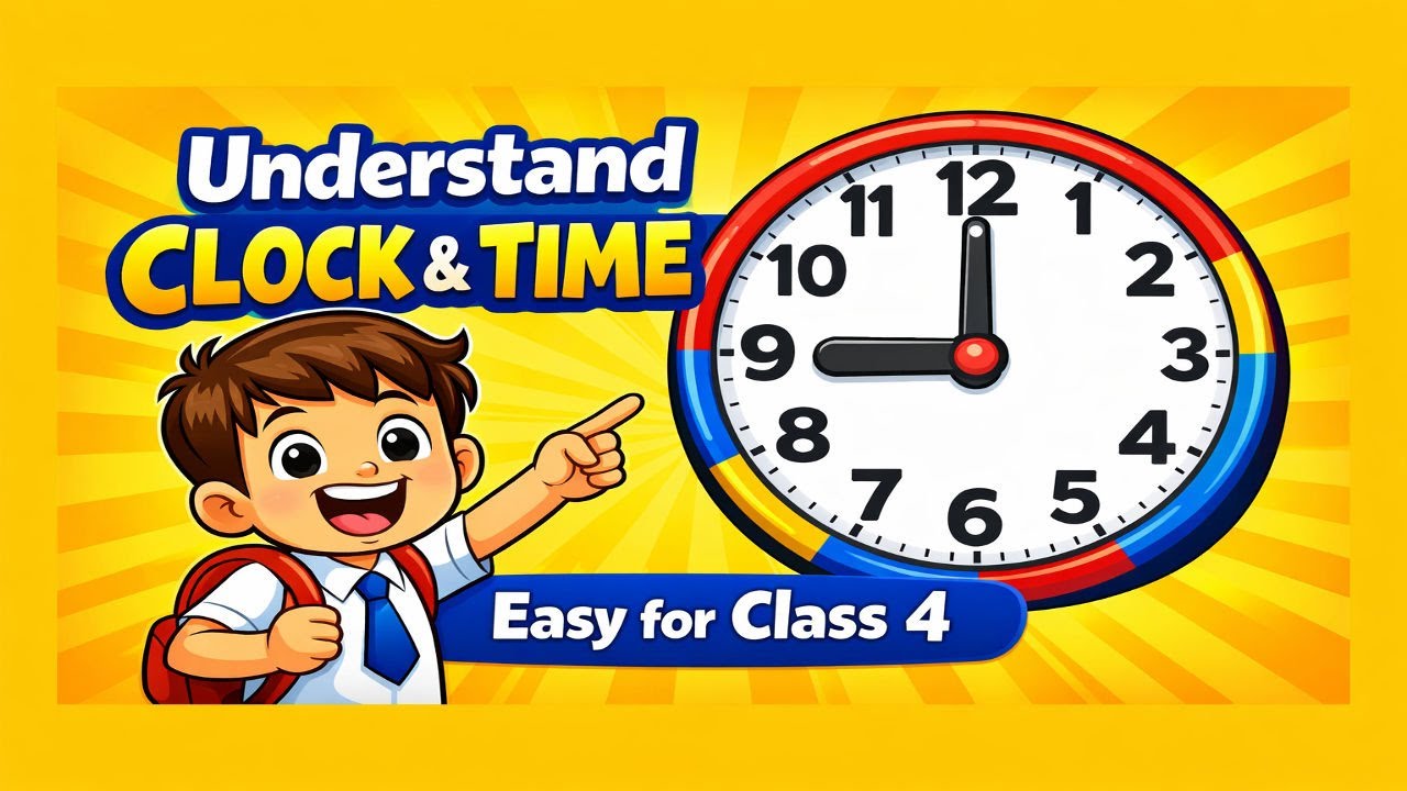 Understand Clock & Time | Class 4 CBSE Maths | Easy Time Reading Tricks