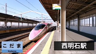 【駅ホーム電車/新幹線】JR西日本 西明石駅でハローキティ新幹線やこだまのレールスター、ひかり、のぞみ、さくらを子供と観に行ってみた