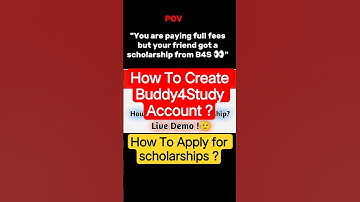 How to apply for scholarships in Buddy4Study? and also how to create account?| scholarships