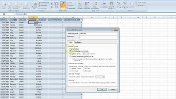 Importing data into Excel 2007 from Databases and Websites