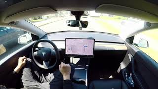 ลองTesla FSD ขับเองอัตโนมัติเต็มระบบ แค่กด GPS ในแผนที่ รถขับเองไปจนถึงที่หมาย