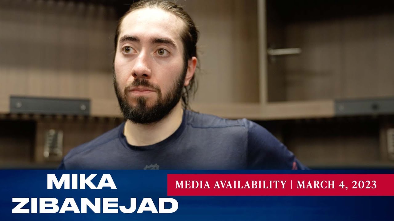 Rangers' Mika Zibanejad Presser Interrupted by Call for Mop