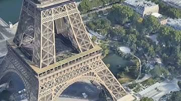 | Eiffel Tower , Paris |3D Animation made with Google Earth #eiffeltower