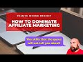 Dominate Affiliate Marketing In 2020 - The skills that the gurus will not tell you about!