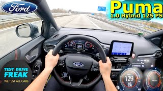 2023 Ford Puma 1.0 EcoBoost Hybrid 6-Speed Manual 125 PS TOP SPEED AUTOBAHN DRIVE POV