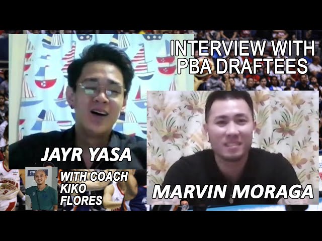 PBA DRAFTEES INTERVIEW: JAYR YASA AND MARVIN MORAGA WITH COACH KIKO FLORES | PBA SEASON 46 DRAFT class=