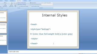 Creating Inline Styles and Converting them to first Internal than external Stylesheet