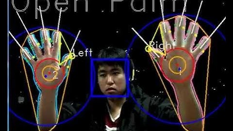 OpenCV Hand tracking Fingers tracking + static gesture recognition (K-curvature convexity defects)