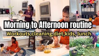 8 AM to 12 PM Energetic Daily Routine || Lunch Preparation🥗 Managing Kids, My Diet, and Workout F... screenshot 5