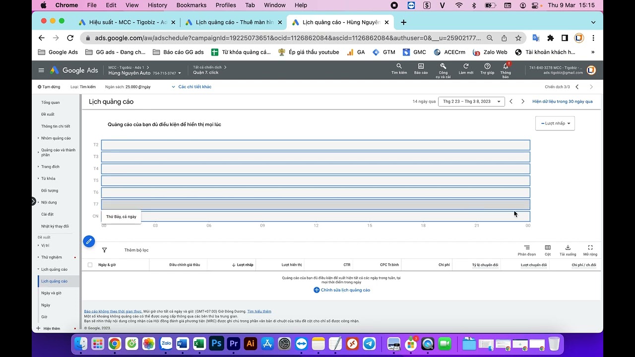 Cách thiết lập lịch quảng cáo Google Ads theo ngày giờ