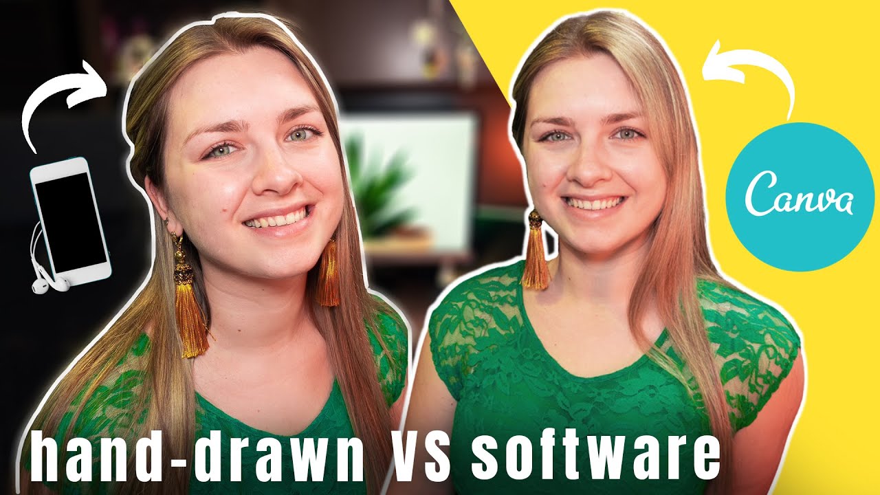 YouTube Thumbnail White Outline Tutorial for FREE / CANVA vs iPhone