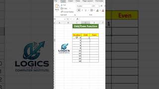 Odd Even Function #exceltips #exceltutorial #exceltricks
