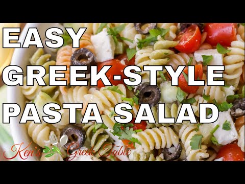 GREEK STYLE TRI-COLOUR PASTA SALAD RECIPE | Perfect For Any Occasion