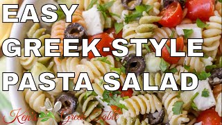 GREEK STYLE TRICOLOUR PASTA SALAD RECIPE | Perfect For Any Occasion