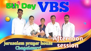 🔴May 24 /2024 5th Day #VBS Afternoon session//Jerusalem prayer house #Chagalamarri