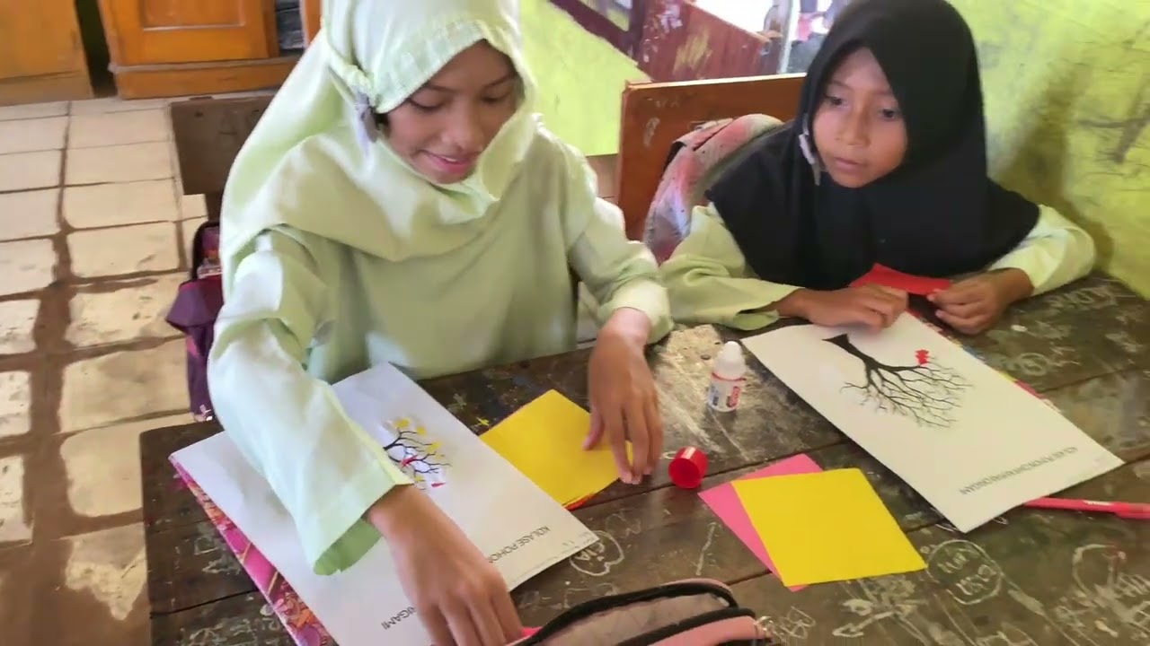 Membuat Kolase Pohon dari Kertas Origami🤩