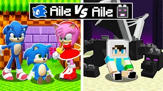 SONIC AİLESİ VS EJDERHA AİLESİ - Minecraft