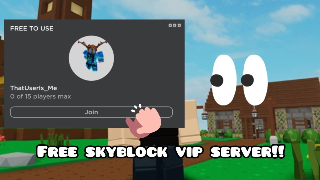 Free Skyblock Vip Server Check Description Youtube - roblox hoops vip server