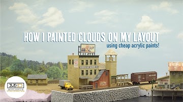 Painting Clouds Using Acrylics On My N Scale Model Railroad Shelf Layout